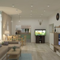 Дизайн интерьера гостиной в простом стиле