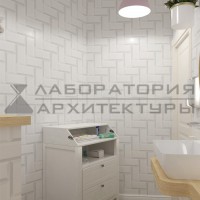 Дизайн проект интерьера туалета в кафе